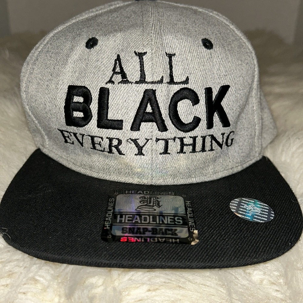 Headlines All Black Everything Snap-Back Black Gr… - image 1